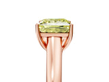 Rose gold Fancy Yellow Princess Cut Solitaire Engagement Ring with Tapered Band and Four-Prong Setting_8