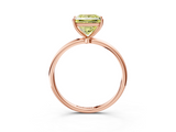 Rose gold Fancy Yellow Princess  Cut Solitaire Engagement Ring with Thin Band and Four-Prong Setting_6