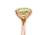 Rose gold Fancy Yellow Princess  Cut Solitaire Engagement Ring with Thin Band and Four-Prong Setting_8