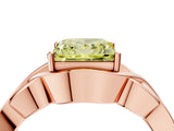 Rose gold Fancy Yellow Princess Cut Solitaire Intertwined Band Prong Setting Ring_4
