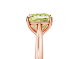 Rose gold Fancy Yellow Princess  Cut Solitaire Ring with Cathedral Band and Four-Prong Setting_5