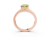 Rose gold Fancy Yellow Princess  Cut Solitaire Ring with Four-Prong Setting and Classic Band_3