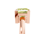 Rose gold Fancy Yellow Princess  Cut Solitaire Ring with Four-Prong Setting and Classic Band_5