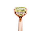 Rose gold Fancy Yellow Princess  Cut Solitaire Ring with Thin Band and Four-Prong Setting_5