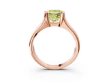 Rose gold Fancy Yellow Princess Cut Solitaire Tension Set Diamond Ring with Split Shank Band_3