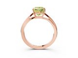 Rose gold Fancy Yellow Princess  Cut Solitaire Twist Band Ring with Four-Prong Setting_3