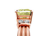 Rose gold Fancy Yellow Princess  Cut Three-Stone Channel Set Ring with Bar Prongs_5