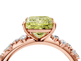 Rose gold Fancy Yellow Princess  Diamond Cluster Prong-Set Solitaire Ring_4