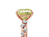 Rose gold Fancy Yellow Princess  Diamond Cluster Prong-Set Solitaire Ring_5
