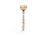 Rose gold Fancy Yellow Princess  Diamond Pavé Band with Six-Prong Setting_17