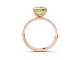 Rose gold Fancy Yellow Princess  Diamond Pavé Band with Six-Prong Setting_18