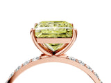 Rose gold Fancy Yellow Princess  Diamond Pavé Band with Six-Prong Setting_19