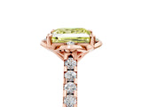 Rose gold Fancy Yellow Princess  Diamond Pave Band with Floral Prong Setting_32