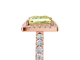 Rose gold Fancy Yellow Princess  Halo Diamond Pavé Solitaire Ring_50