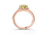 Rose gold Fancy Yellow Princess  Halo Diamond Ring with Round Cluster Setting, Solitaire Band, and Four-Prong Setting_32