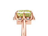 Rose gold Fancy Yellow Princess  Halo Diamond Ring with Round Cluster Setting, Solitaire Band, and Four-Prong Setting_34