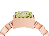 Rose gold Fancy Yellow Princess  Milgrain Marquise Diamond Twist Band Ring_69