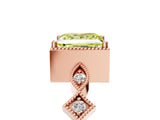 Rose gold Fancy Yellow Princess  Milgrain Marquise Diamond Twist Band Ring_70