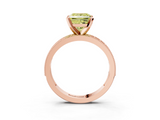 Rose gold Fancy Yellow Princess  Milgrain Pave Diamond Engagement Ring with Four-Prong Setting_3