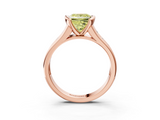 Rose gold Fancy Yellow Princess  Solitaire Bezel-Set Diamond Ring with Channel-Set Band_3