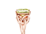 Rose gold Fancy Yellow Princess  Solitaire Celtic Knot Engagement Ring with Four-Prong Setting_5