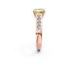 Rose gold Fancy Yellow Princess  Solitaire Channel-Set Diamond Engagement Ring with Four-Prong Setting_31