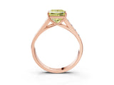 Rose gold Fancy Yellow Princess  Solitaire Channel-Set Diamond Engagement Ring with Four-Prong Setting_32