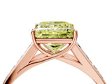 Rose gold Fancy Yellow Princess  Solitaire Channel-Set Diamond Engagement Ring with Four-Prong Setting_33