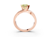 Rose gold Fancy Yellow Princess  Solitaire Channel-Set Split Shank Ring with Tension Prong Setting_6