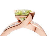 Rose gold Fancy Yellow Princess  Solitaire Channel-Set Split Shank Ring with Tension Prong Setting_7
