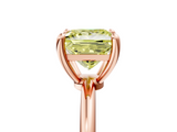 Rose gold Fancy Yellow Princess  Solitaire Diamond Ring with 4-Prong Setting on a Classic Band_8