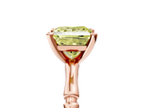 Rose gold Fancy Yellow Princess  Solitaire Diamond Ring with Bamboo Band and Four-Prong Setting_5
