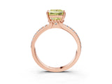 Rose gold Fancy Yellow Princess  Solitaire Diamond Ring with Channel Set Band and Six-Prong Setting_32