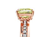 Rose gold Fancy Yellow Princess  Solitaire Diamond Ring with Channel Set Band and Six-Prong Setting_34