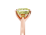 Rose gold Fancy Yellow Princess  Solitaire Diamond Ring with Four-Prong Setting and Classic Band_8