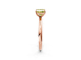 Rose gold Fancy Yellow Princess  Solitaire Diamond Ring with Four-Prong Setting on a Plain Band_21