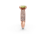 Rose gold Fancy Yellow Princess  Solitaire Diamond Ring with Milgrain Pavé Band and Four-Prong Setting_40
