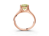 Rose gold Fancy Yellow Princess  Solitaire Diamond Ring with Six-Prong Cathedral Setting_36