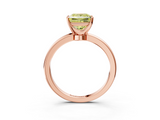 Rose gold Fancy Yellow Princess  Solitaire Diamond Ring with Six-Prong Setting on a Classic Band_3