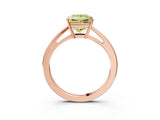 Rose gold Fancy Yellow Princess  Solitaire Diamond Ring with Split Shank and Four-Prong Setting_15