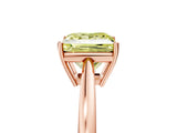 Rose gold Fancy Yellow Princess  Solitaire Diamond Ring with Split Shank and Four-Prong Setting_17
