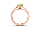 Rose gold Fancy Yellow Princess  Solitaire Diamond Ring with Split Shank and Four-Prong Setting_3