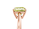 Rose gold Fancy Yellow Princess  Solitaire Diamond Ring with Split Shank and Four-Prong Setting_5
