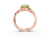 Rose gold Fancy Yellow Princess  Solitaire Diamond Ring with Split Shank and Prong Setting_25