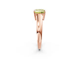 Rose gold Fancy Yellow Princess  Solitaire Diamond Ring with Tapered Band and Four-Prong Setting_32