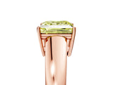 Rose gold Fancy Yellow Princess  Solitaire Diamond Ring with Tapered Band and Four-Prong Setting_35