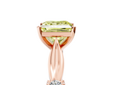 Rose gold Fancy Yellow Princess  Solitaire Diamond Twisted Band with Four-Prong Setting_5