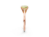 Rose gold Fancy Yellow Princess  Solitaire Engagement Ring with Four-Prong Setting and Classic Band 2