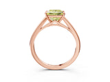Rose gold Fancy Yellow Princess  Solitaire Engagement Ring with Four-Prong Setting and Classic Band 3