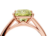 Rose gold Fancy Yellow Princess  Solitaire Engagement Ring with Four-Prong Setting and Classic Band 4